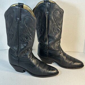 Men's Size 8M Black Leather Boots